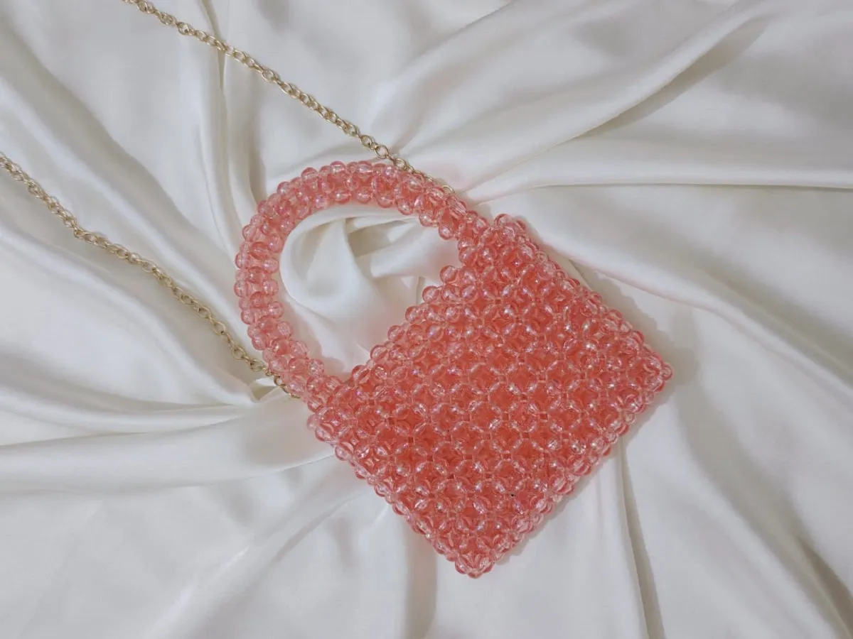 Handcrafted Mini Beaded Cross body Bag
