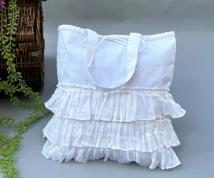 Handmade Ruffled Tote