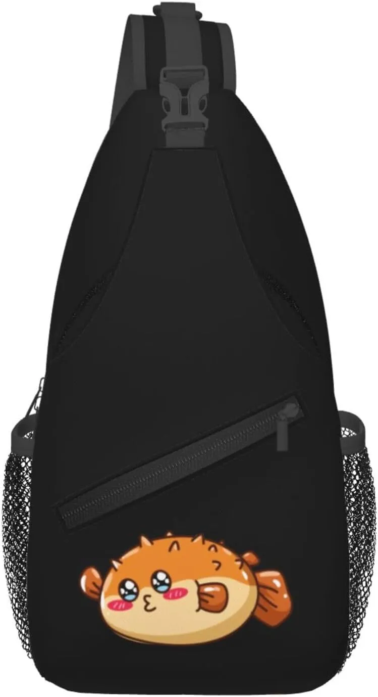 Happy Little Puffer Crossbody Bags For Women Men Chest Backpack Gym Shoulder Bag Travel Outdoor Sports Casual Crossbody Bags