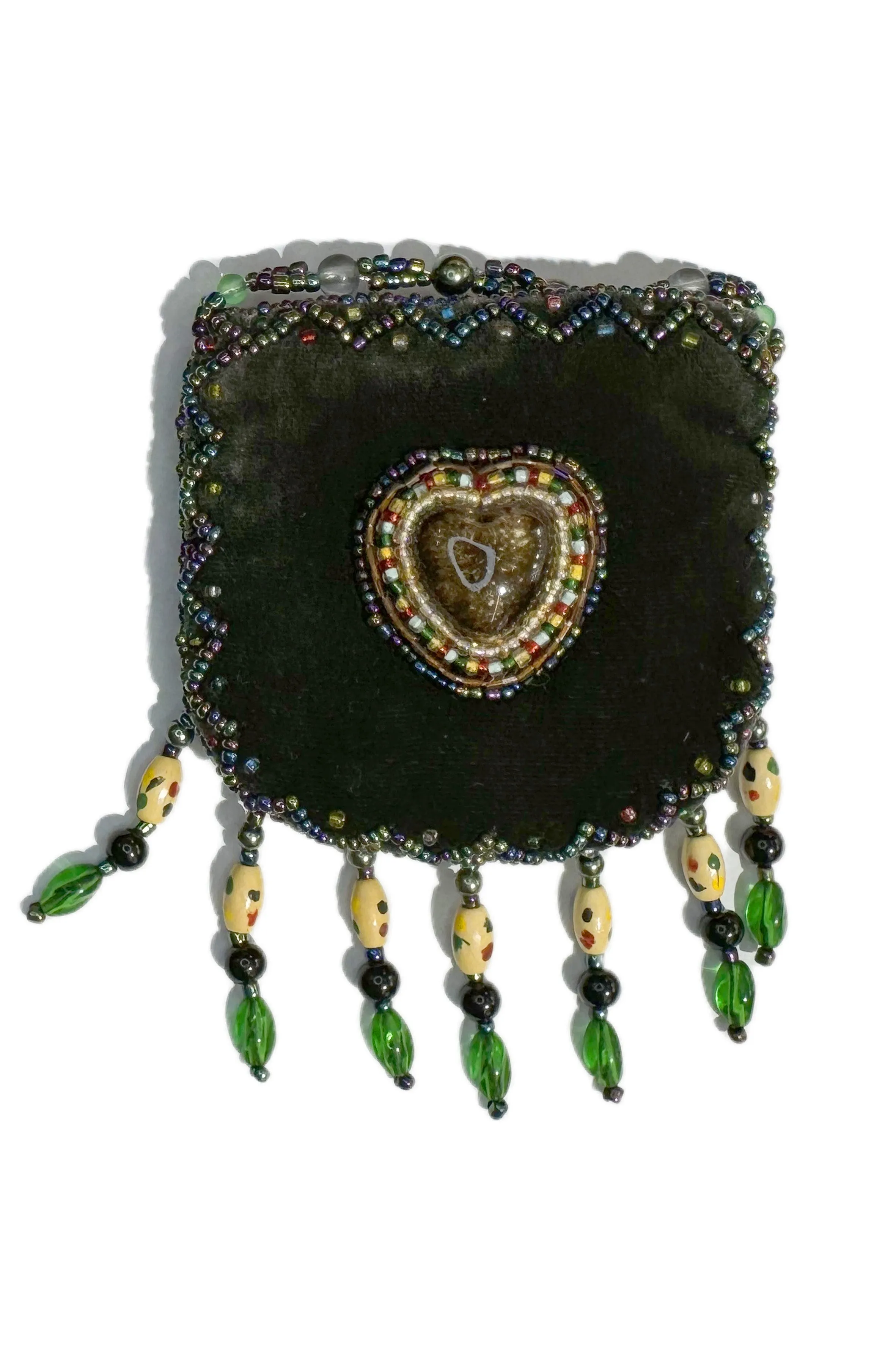 Heart Stone Velvet Small Amulet Bag/Necklaces V0717