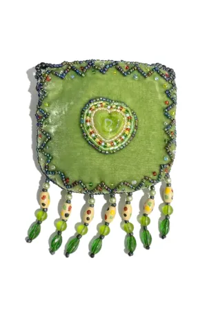 Heart Stone Velvet Small Amulet Bag/Necklaces V0717
