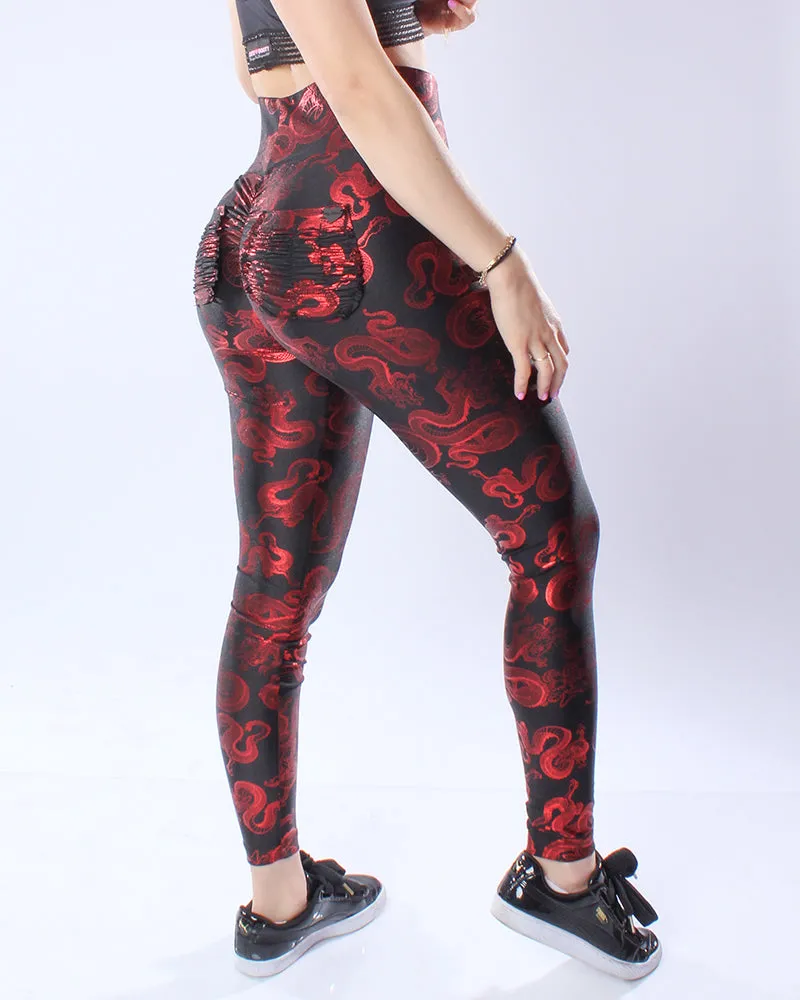 *Hidden Dragon* (Luxury Metallic Leggings)