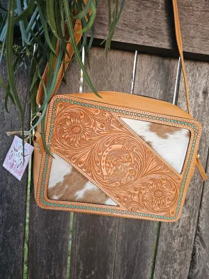 Hide & Horse Tooled Handbag