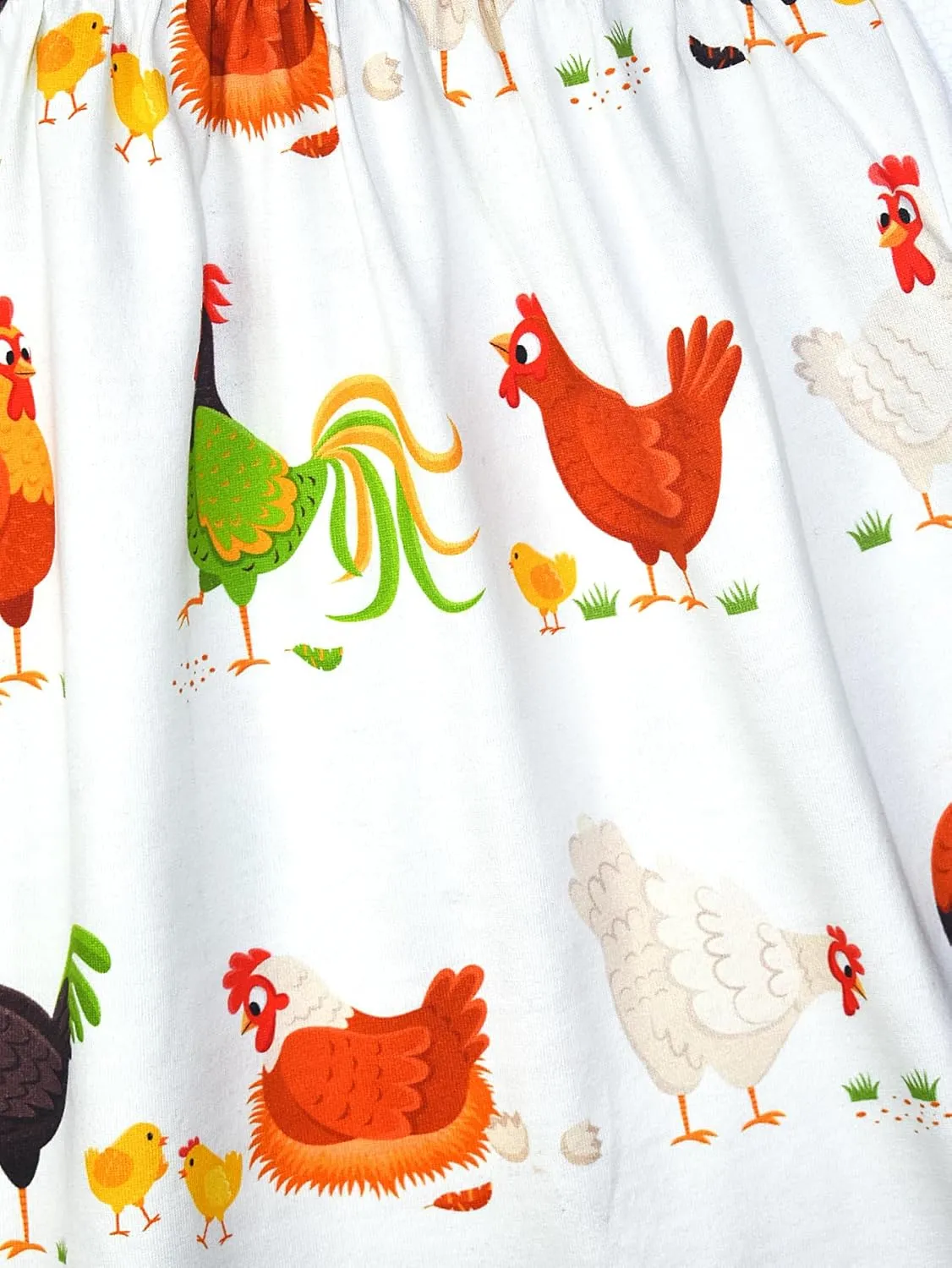 HILEELANG Little Girl Short Sleeve Dress Easter Cotton Casual Applique Tunic Shirt Dresses