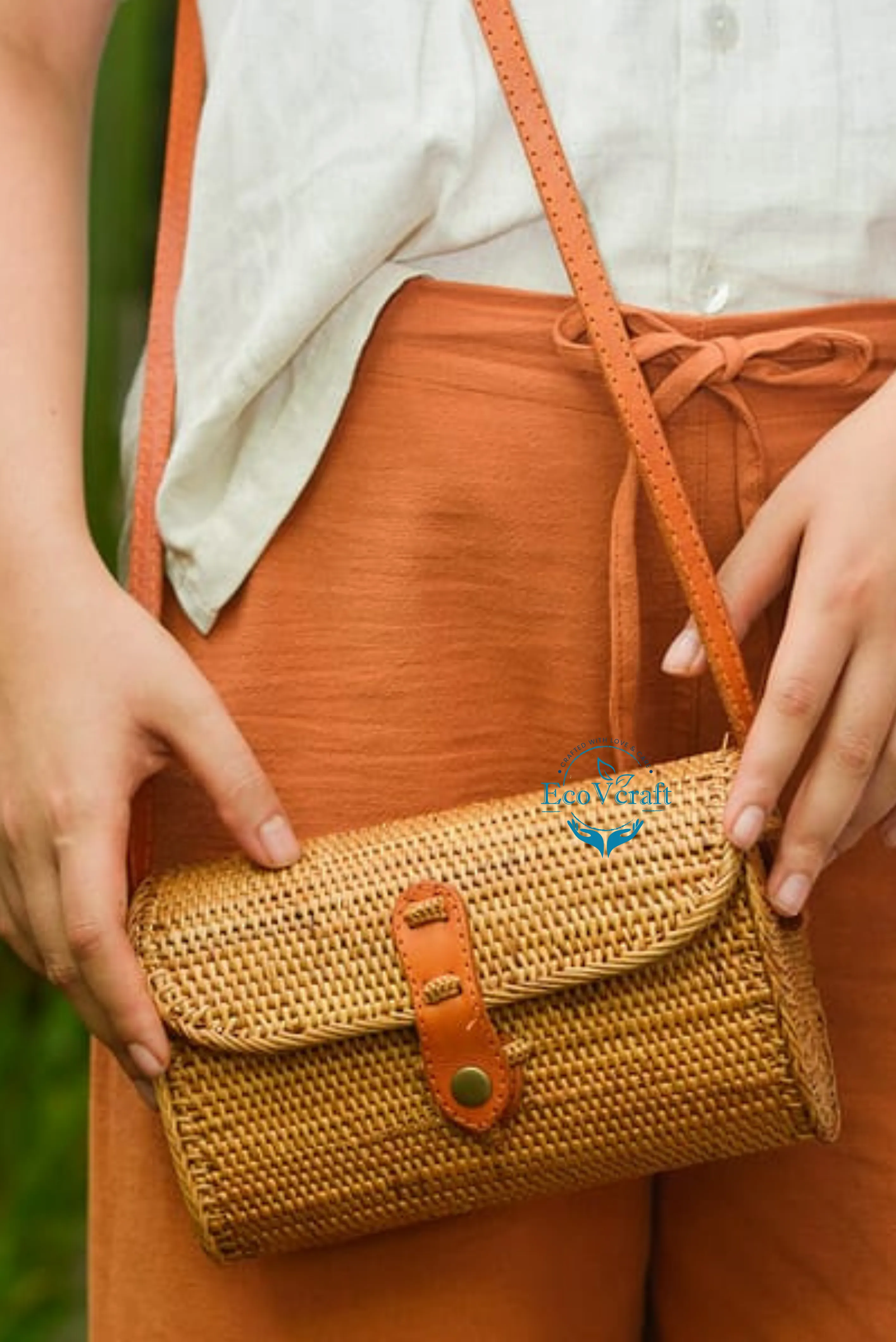 Hippie Heart Brown Rectangular Brown Sling Bag