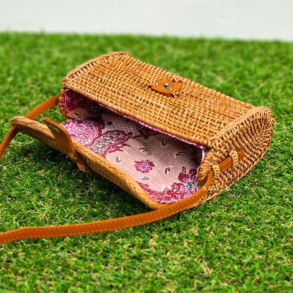 Hippie Heart Brown Rectangular Brown Sling Bag