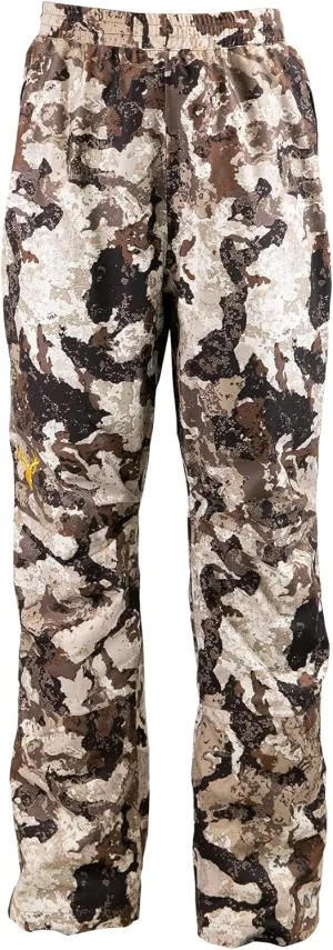 HOT SHOT Men’s Camo Rain Pant, Waterproof Ultra-Quiet Pull-On Camouflage Pants for Hunting, Fishing, Hiking, Camping