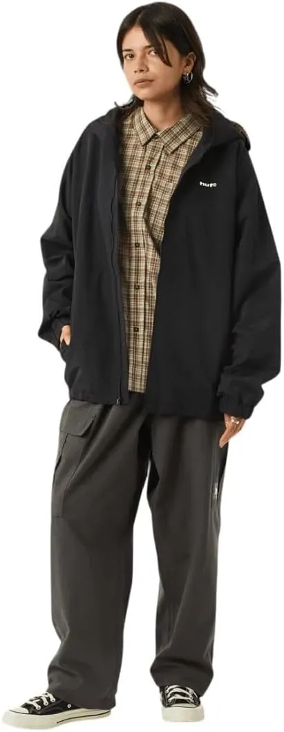 HUF Men's Shell Jacket - Lightweight, Water-Resistent Zip-Up with Hood