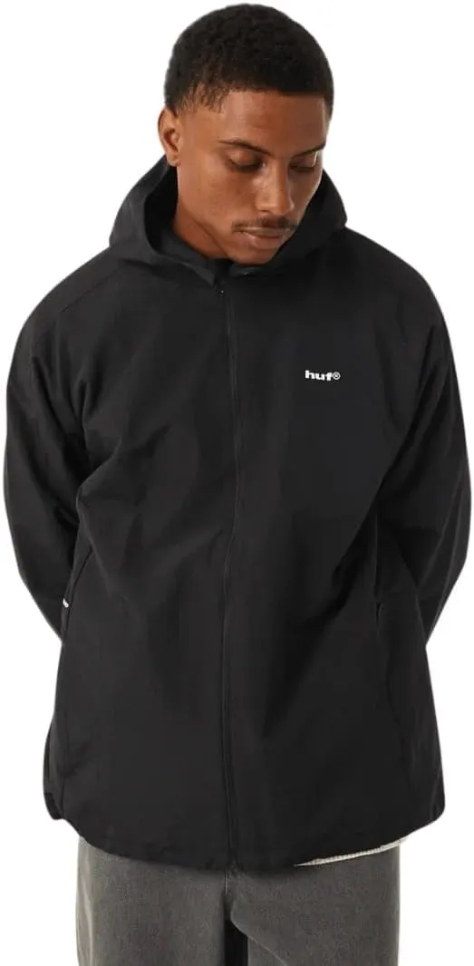 HUF Men's Shell Jacket - Lightweight, Water-Resistent Zip-Up with Hood