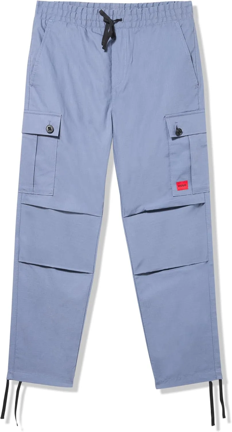 HUGO Men's Cotton Rip Stop Cargo Pocket Joggers