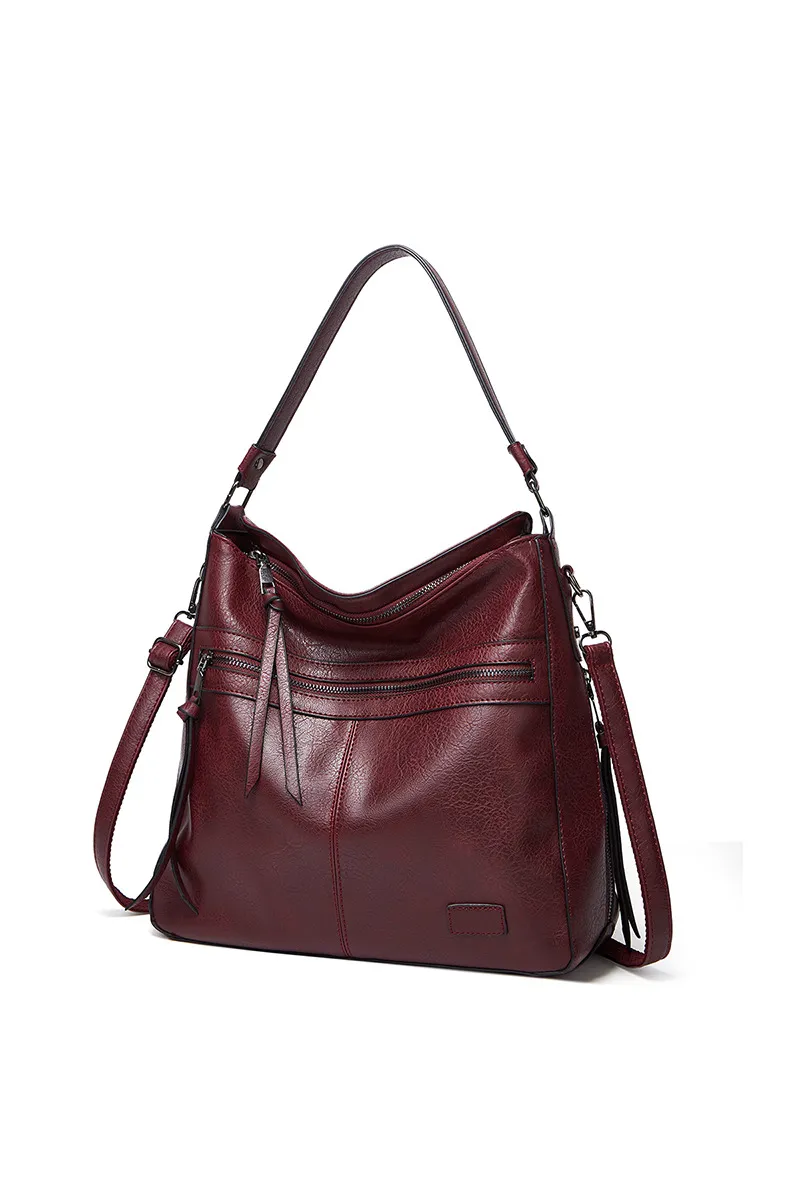 hulianfu Casual Solid Patchwork Bags