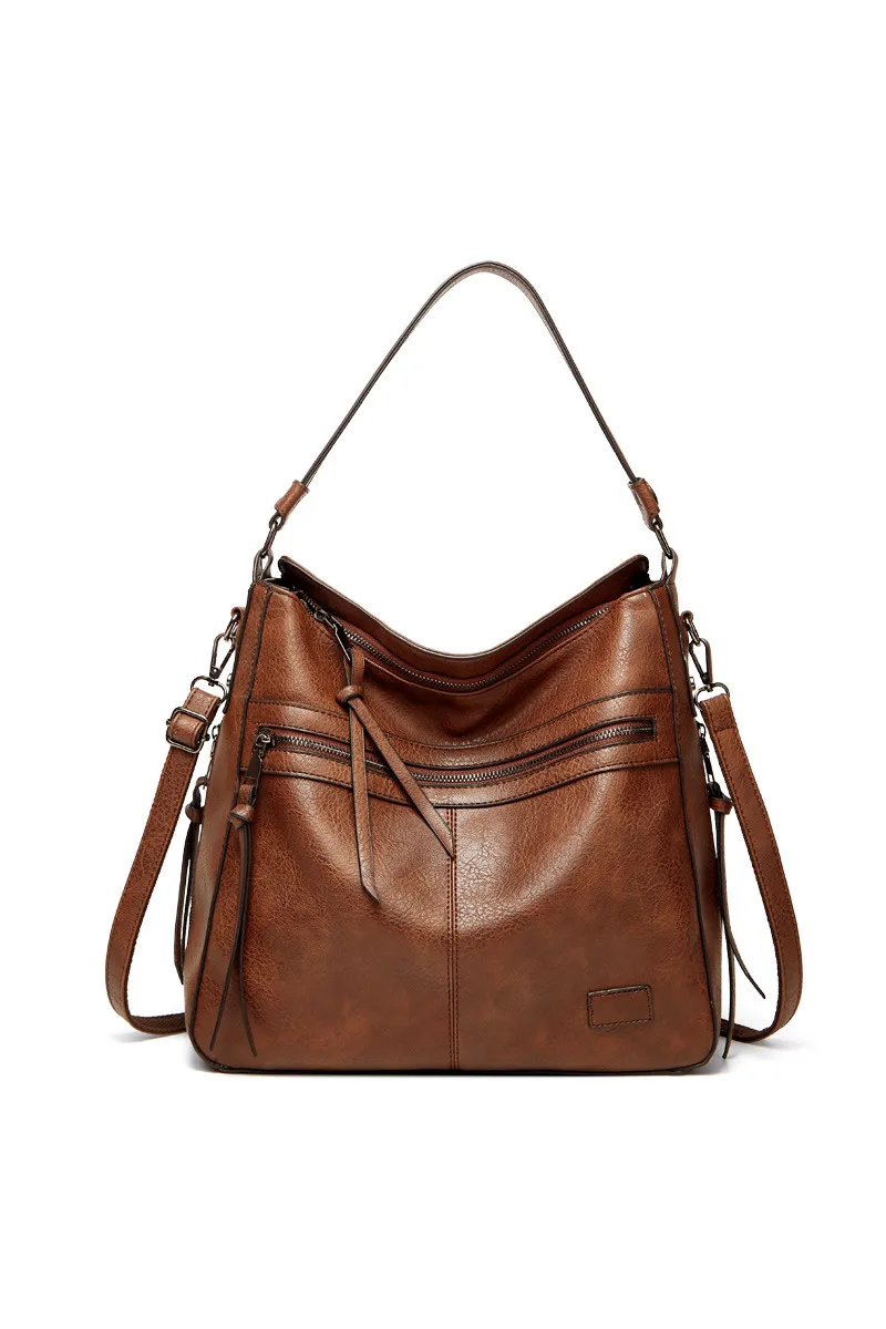 hulianfu Casual Solid Patchwork Bags