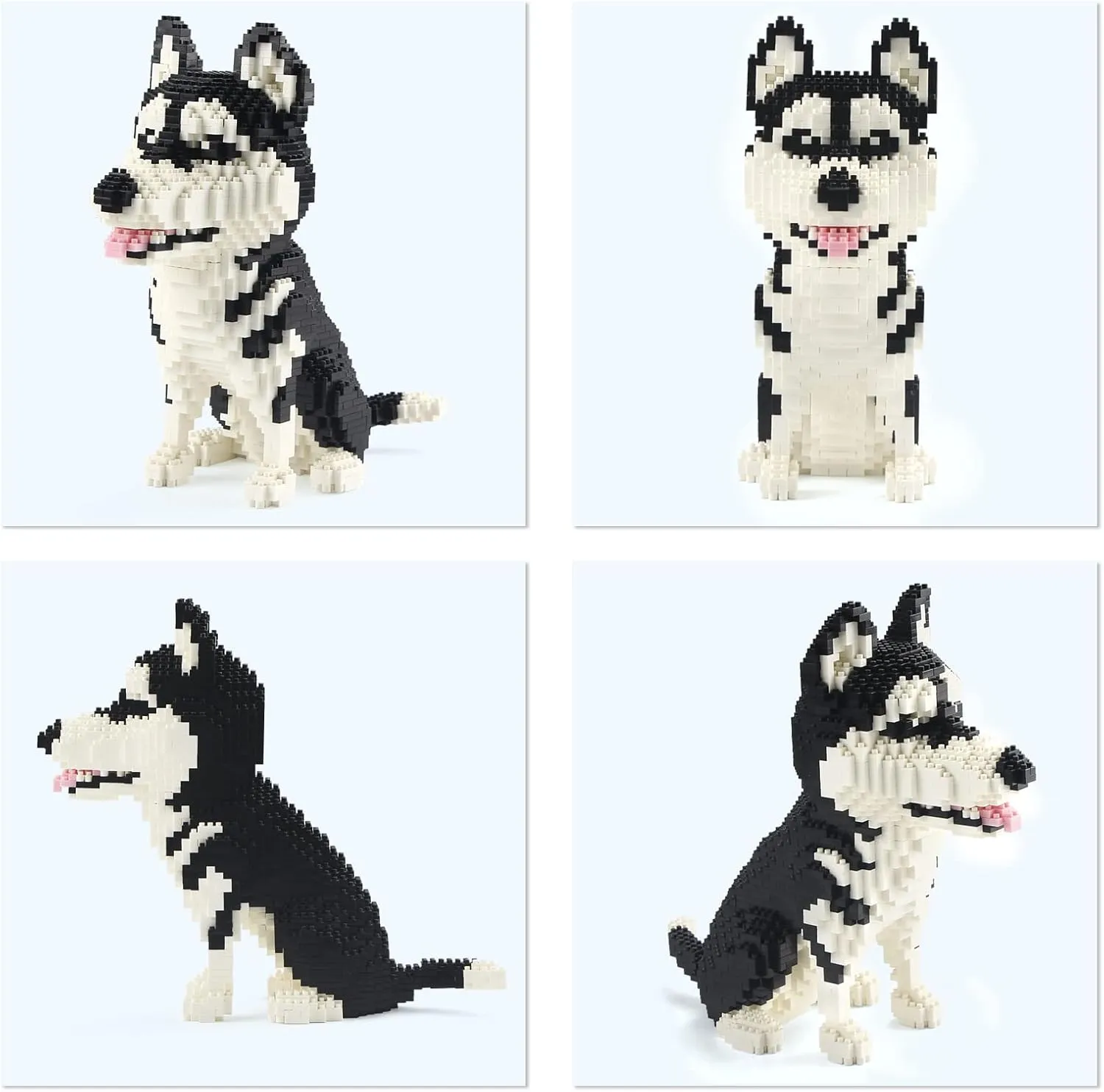 Husky Micro Building Block Dogs Mini Block Animal Dog Building Animal Set DIY 3D Block Toy Building Blocks for Kids Or Adult 1900 Pieces