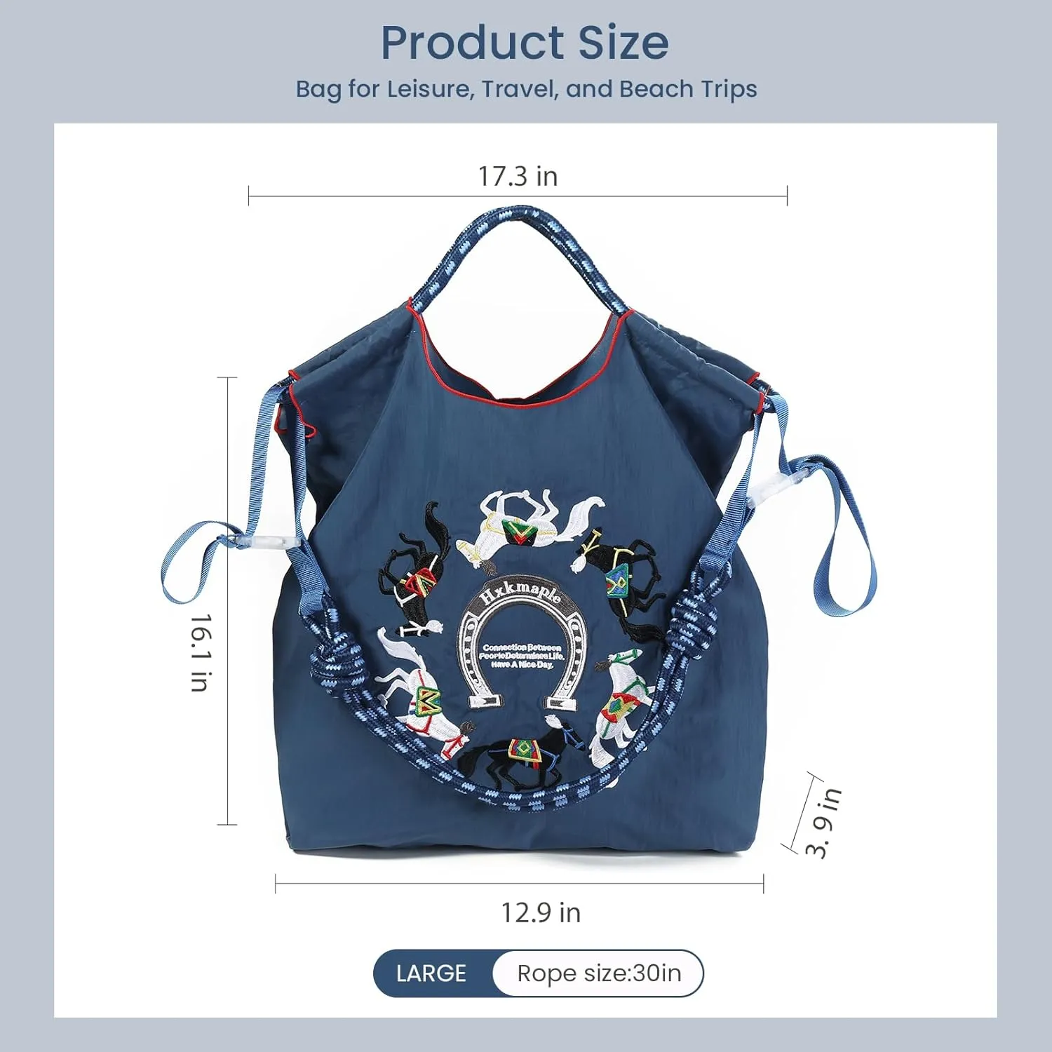 Hxkmale Women's Nylon tote Bag Leisure Work bag suitable for shopping cloth bags that can be carried on travel
