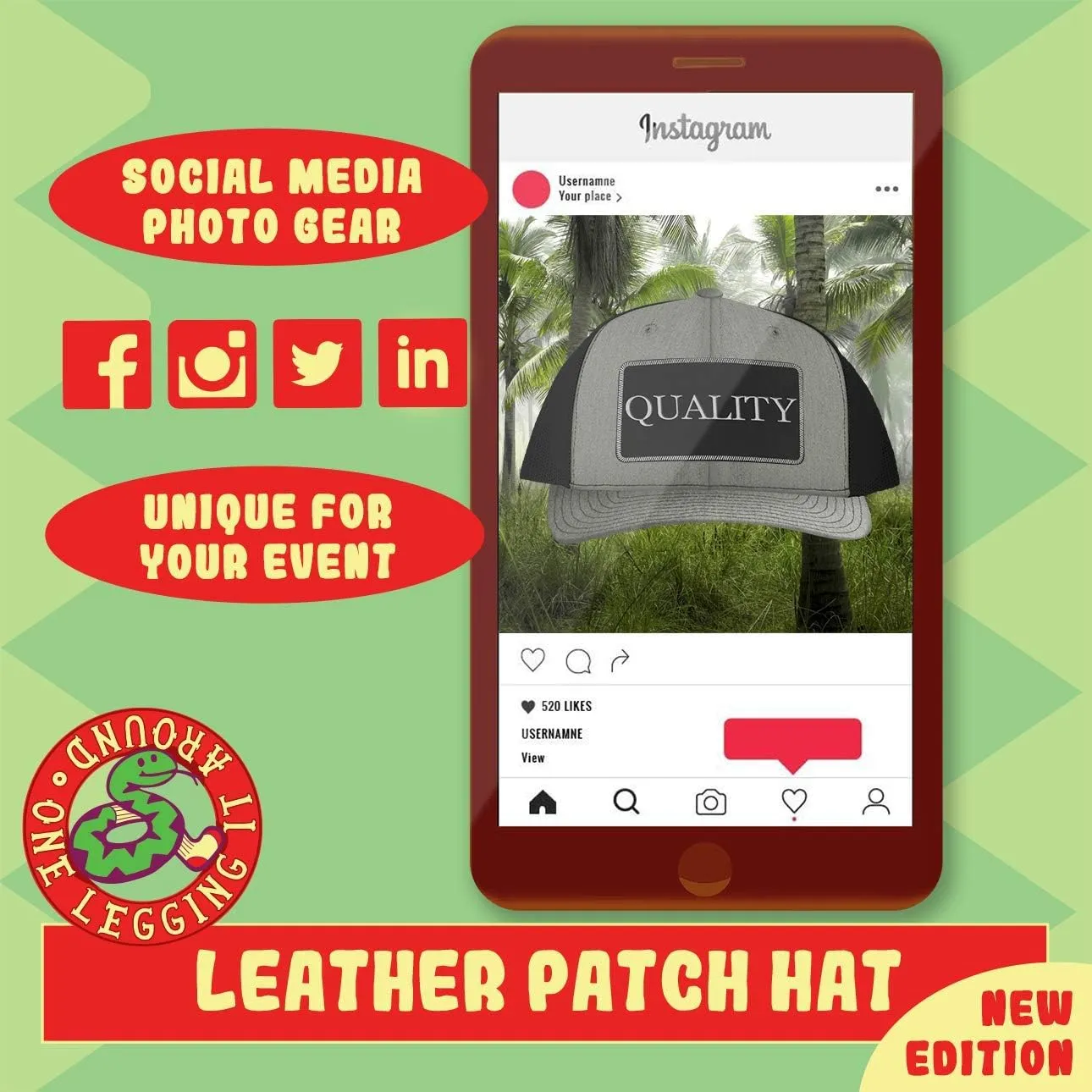 I Miss Stuffed Cabbage - Leather Black Patch Engraved Trucker Hat