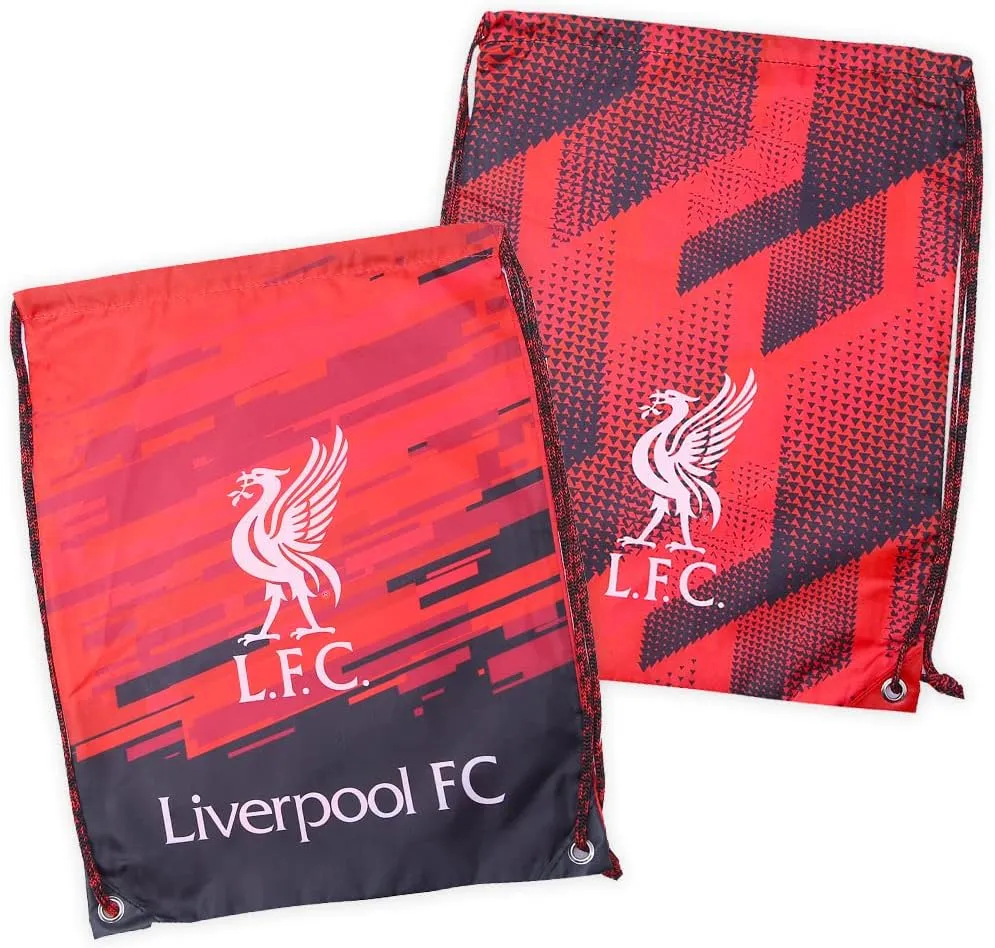 Icon Sports Official Licensed World Soccer Clubs Soccer Drawstring Cinch Bag Pack, Liverpool FC Bundle
