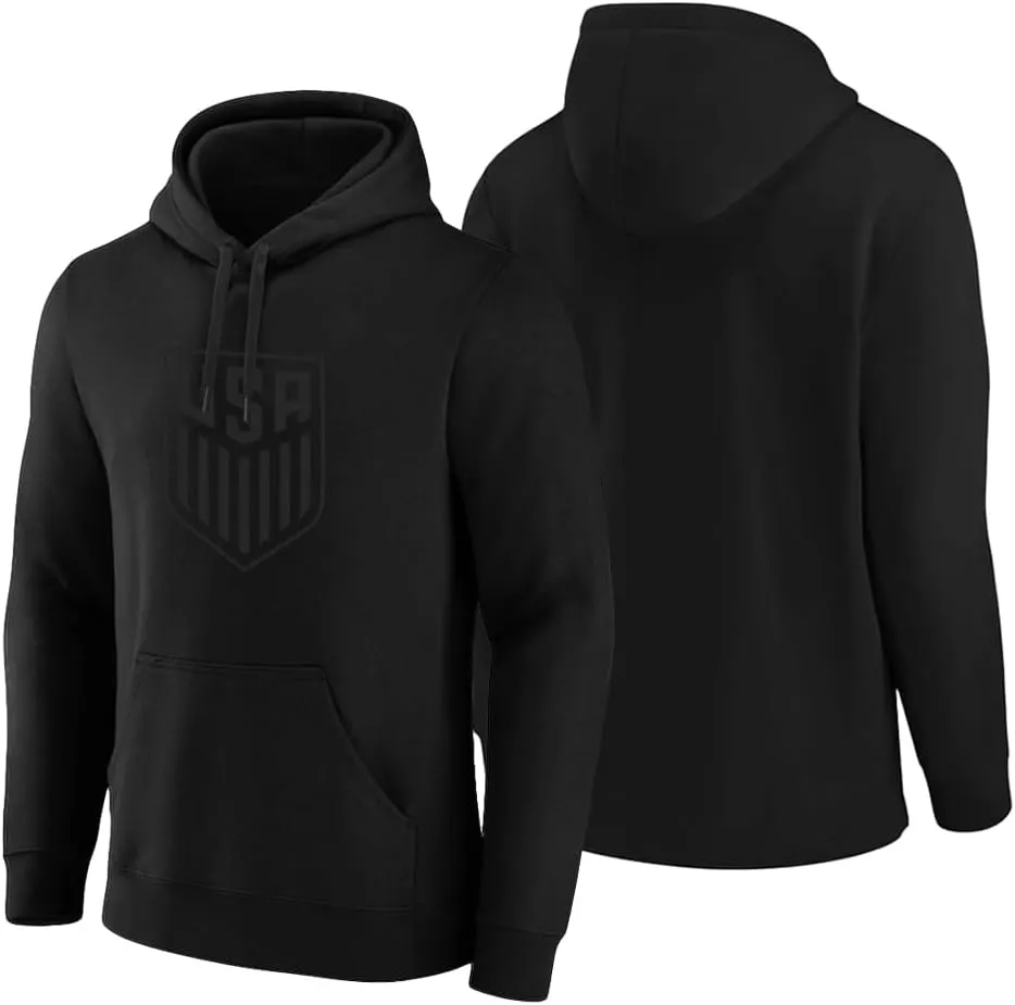 Icon Sports U.S. Soccer Hoodie Officially Licensed Adult BLACKOUT Cotton Pullover Hoodie Sweatshirt