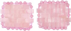 ideayard Rose Quartz Eye Mask, Mini Eye Mask Natural Quartz Mask for Eliminate Wrinkles Puffiness (Rose quartz-2)