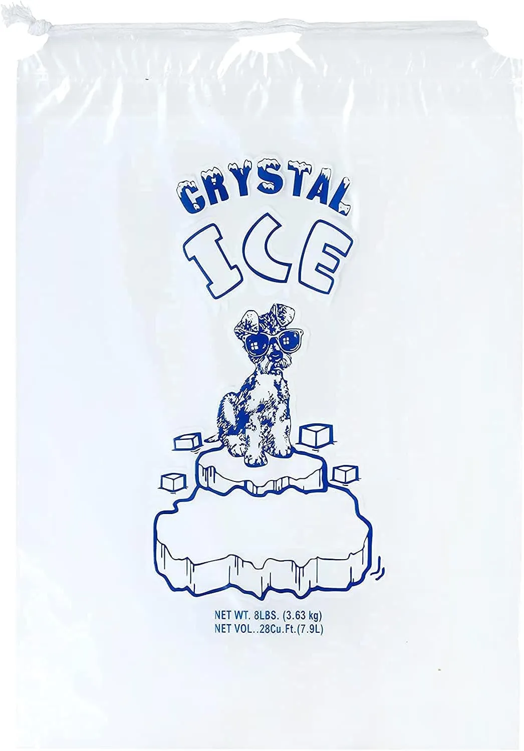 Infinite Pack Plastic Ice Bags 20 Lb. with Draw String Closure Pack 250