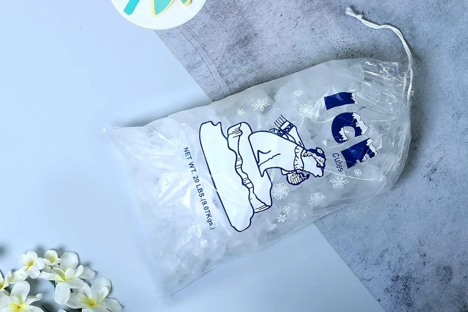 Infinite Pack Plastic Ice Bags 20 Lb. with Draw String Closure Pack 250