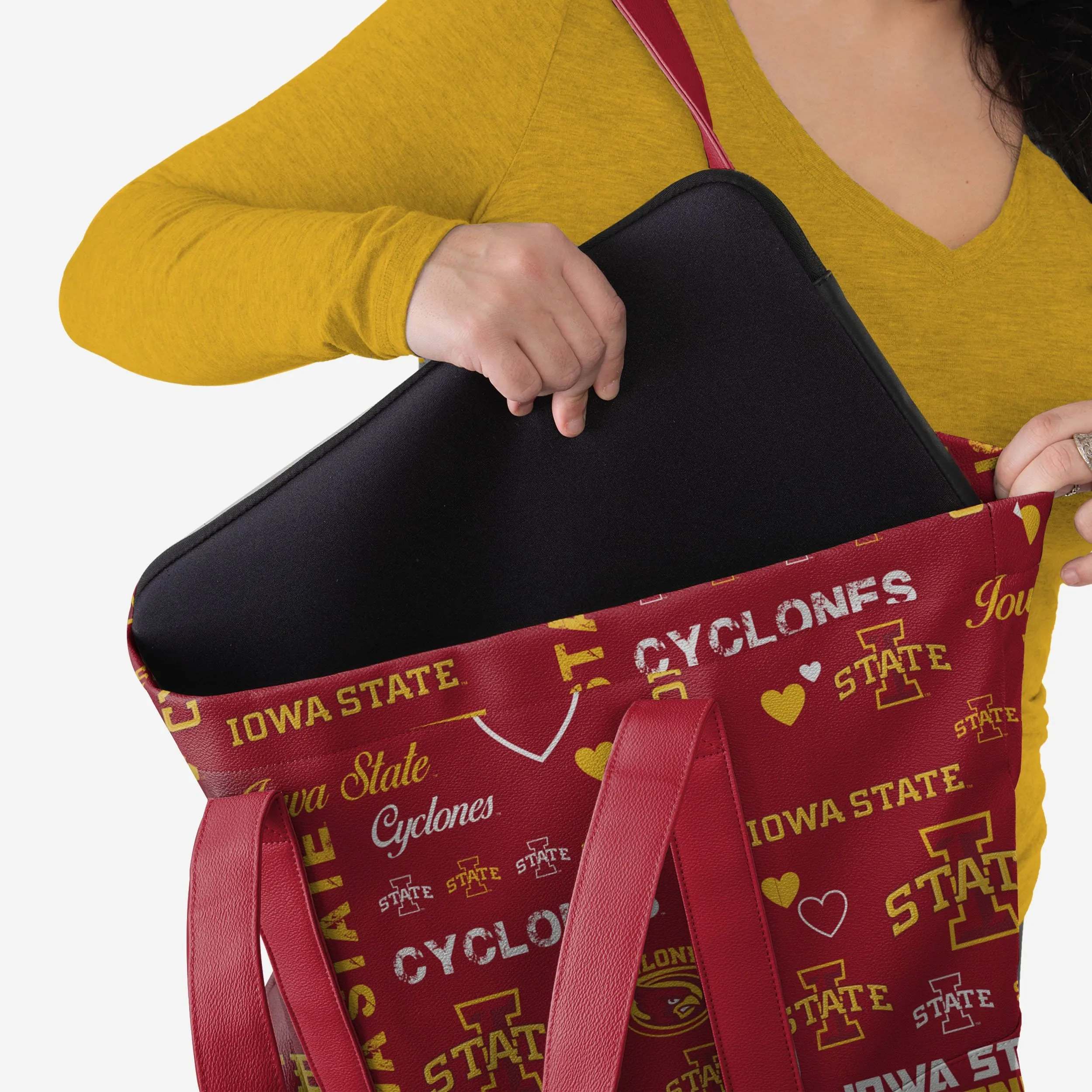 Iowa State Cyclones Logo Love Tote Bag