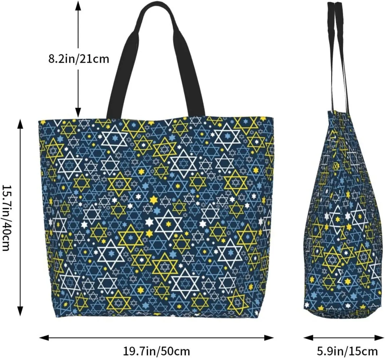 Israel Canvas Tote Bag Israelite Shoulder Bag Israel Flag Casual Grocery Bags Flag Bags for Israel Outdoor