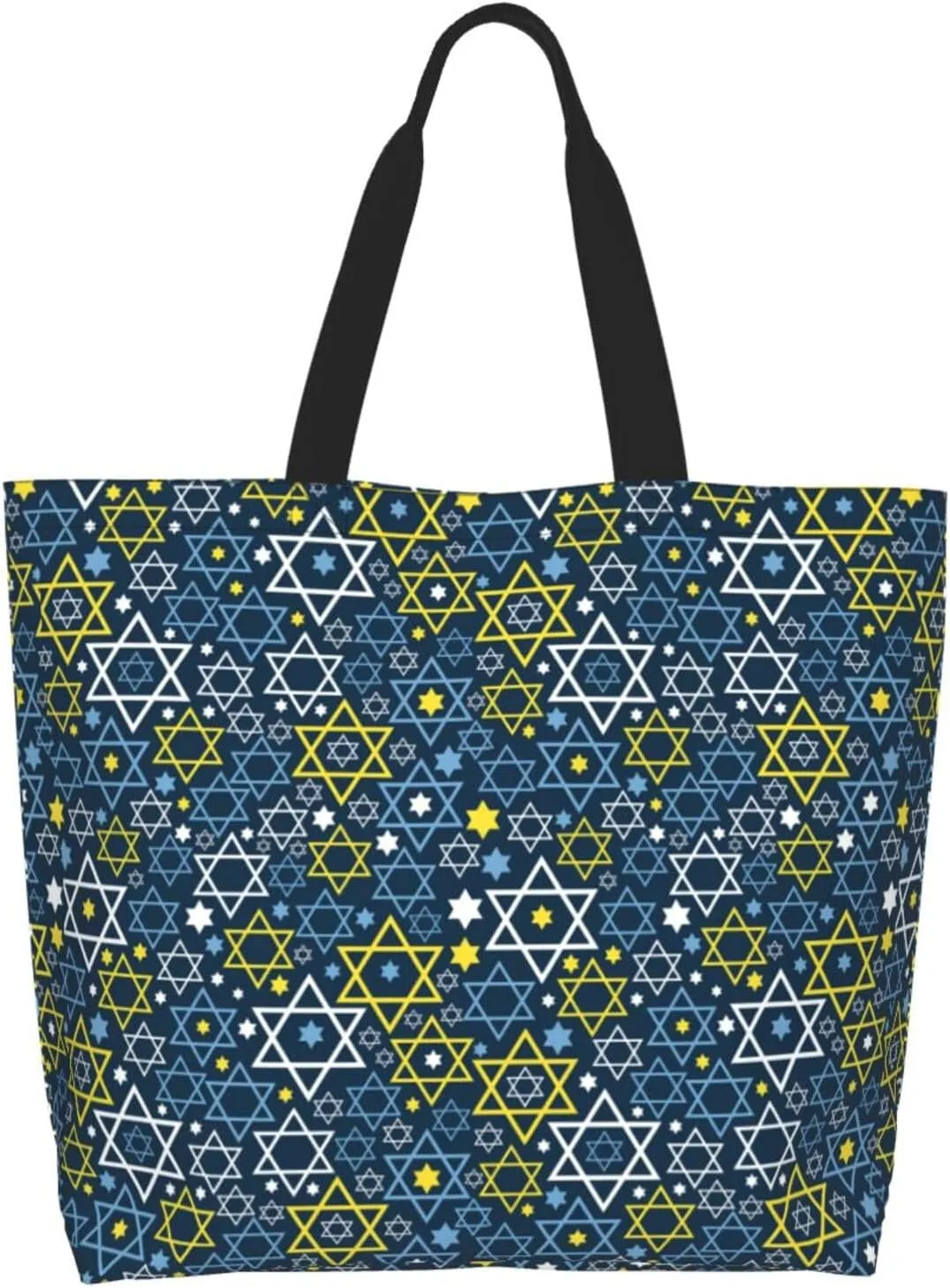 Israel Canvas Tote Bag Israelite Shoulder Bag Israel Flag Casual Grocery Bags Flag Bags for Israel Outdoor