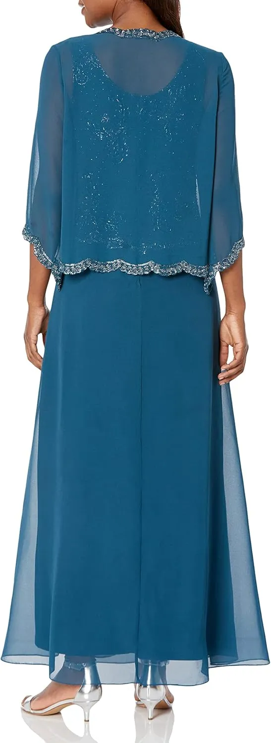 J Kara Women's Beaded Jacket Dress