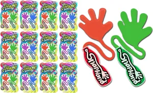 JA-RU Super Stretchy Sticky Hand Fidget Toy (12 Pack, 24 Sticky Hands) Sticky Slap Hand for Kids & Adults. Bulk Party Favors Goodie Bag Birthday Gifts Easter Basket Stuffers Classroom Prizes. 315-12s