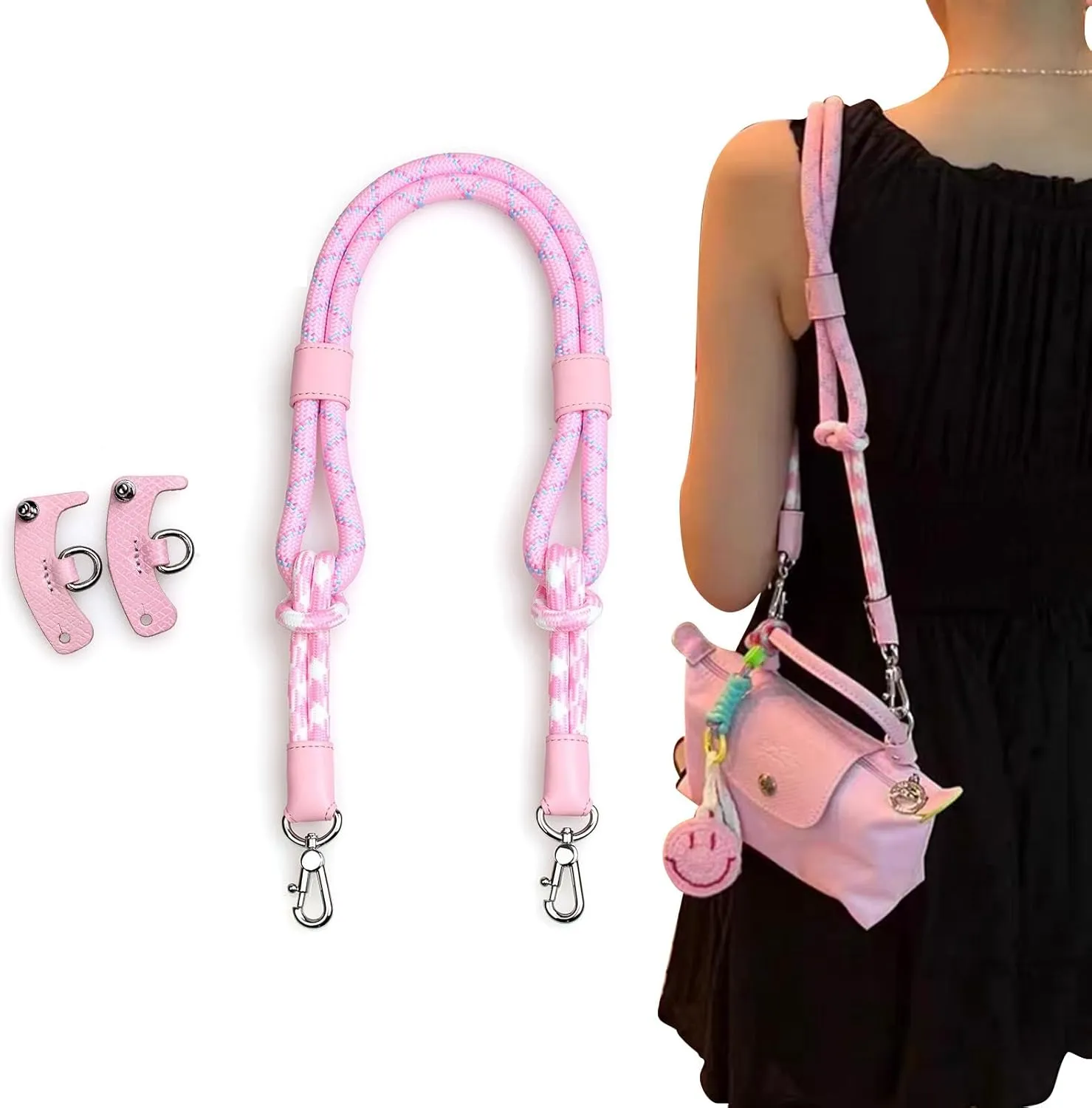 Jiesinlov Rope Purse Straps Replacement Crossbody Shoulder Strap for Mini Le PLIAGE