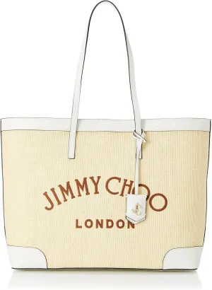 Jimmy Choo NINE2FIVEEWRAZ0246 Women's Tote Bag, NATURAL/LATTE/DARK TAN