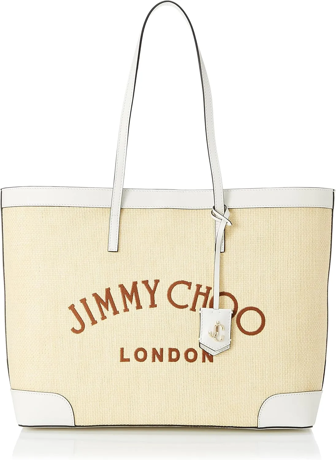 Jimmy Choo NINE2FIVEEWRAZ0246 Women's Tote Bag, NATURAL/LATTE/DARK TAN