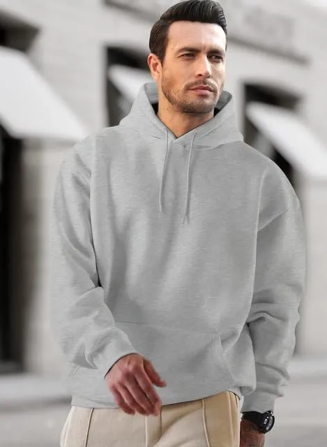 JMIERR Mens Casual Cotton Hooded Collar Drawstring Hoodies Pullover Sweatshirts Casual Long Sleeve Shirts