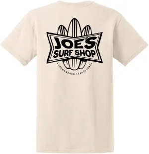 JOES SURF SHOP Men's Surfboards Logo Heavyweight Cotton Tees