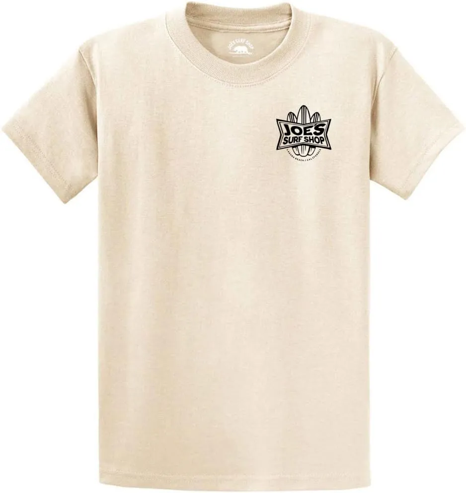 JOES SURF SHOP Men's Surfboards Logo Heavyweight Cotton Tees
