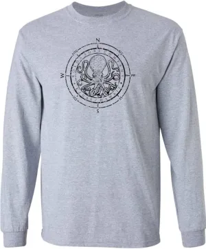 Joe's USA Koloa Octopus Logo Heavy Cotton Long Sleeve T-Shirts