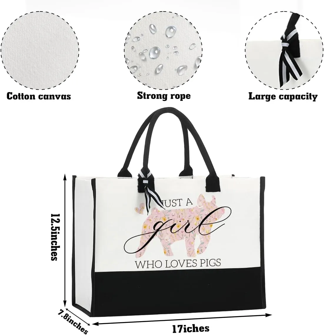 Just A Girl Who Loves Tote Bag Animal Lover Birthday Gift for Women