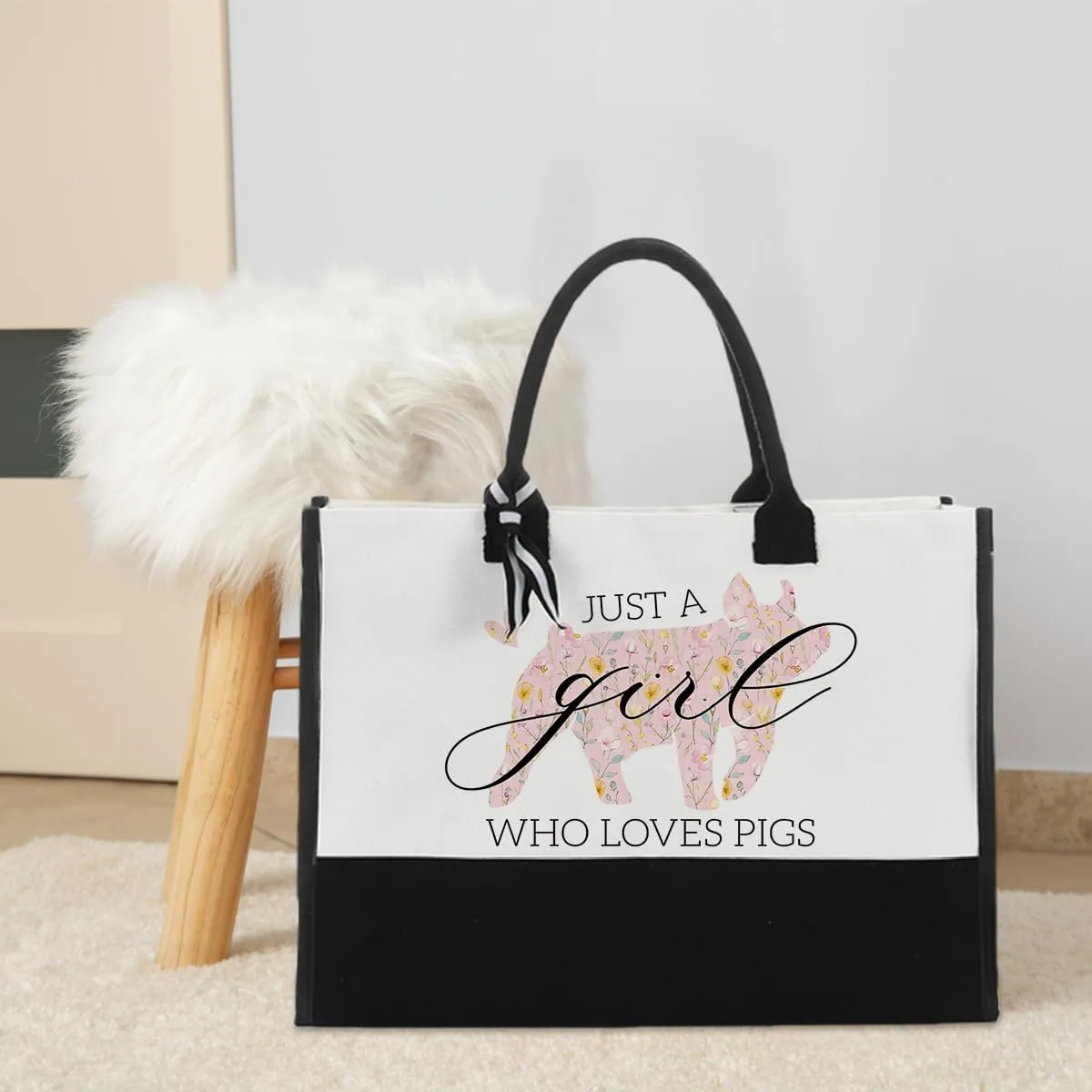 Just A Girl Who Loves Tote Bag Animal Lover Birthday Gift for Women
