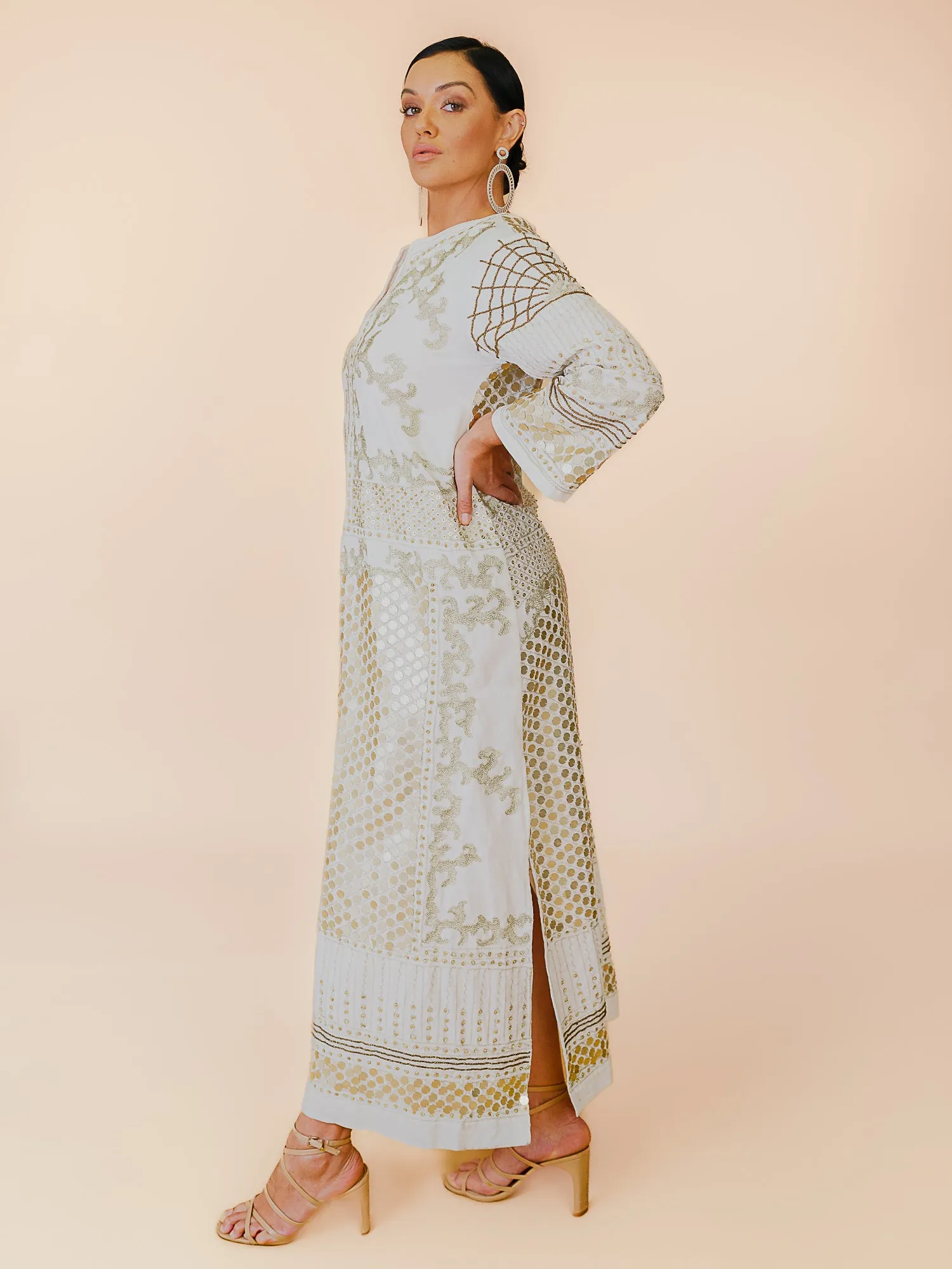 KALI EMBELLISHED DRESS IVORY