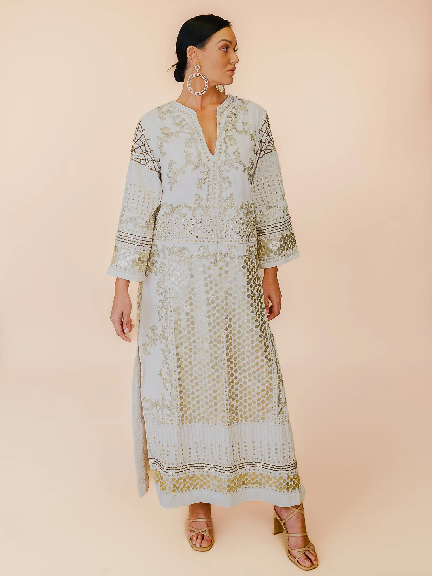 KALI EMBELLISHED DRESS IVORY