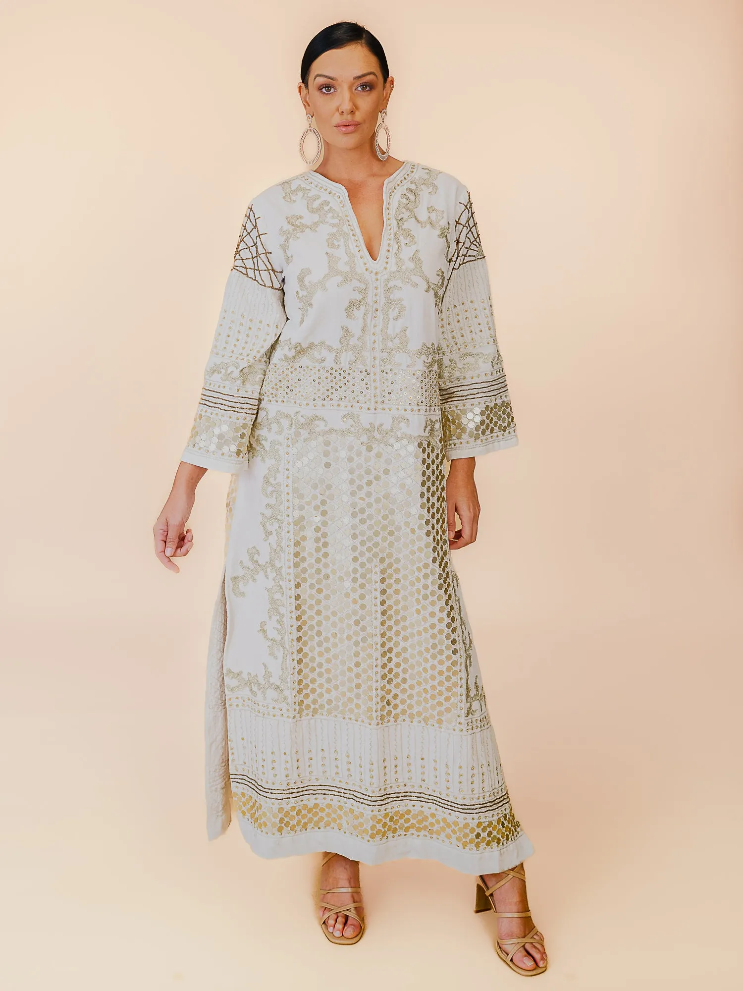 KALI EMBELLISHED DRESS IVORY