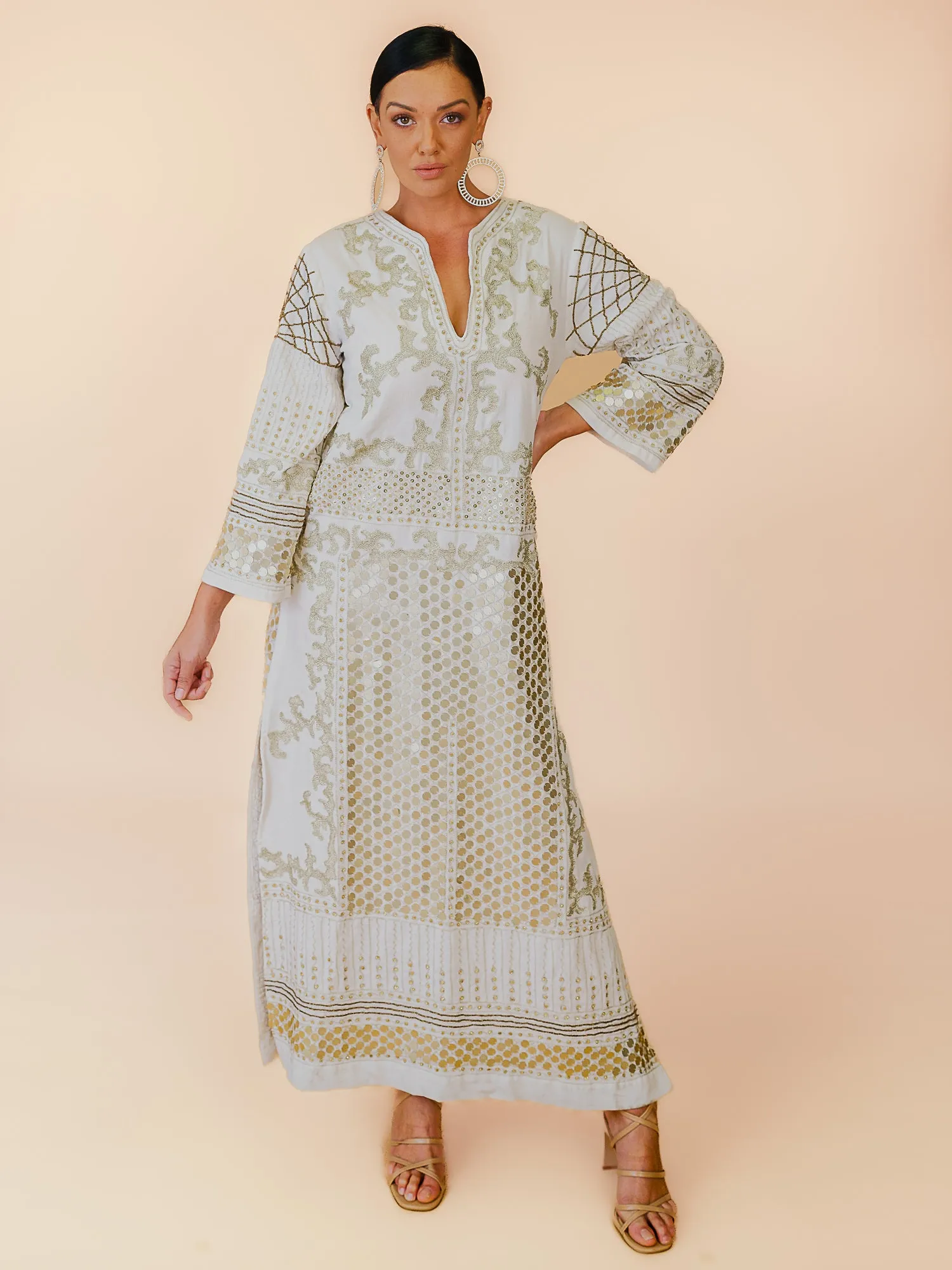 KALI EMBELLISHED DRESS IVORY