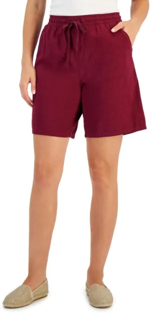 Karen S Gemma Cotton Drawstring Bermuda Shorts