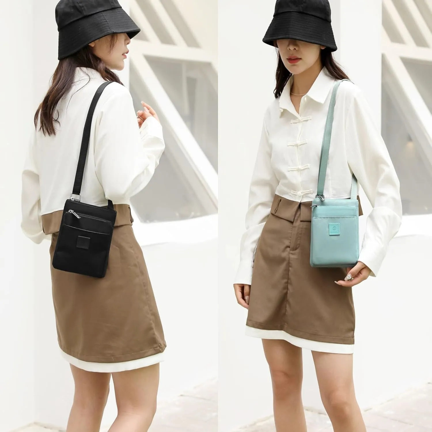 KARRESLY Small Crossbody Bags for Women Mini Waterproof Cell Phone Purse Nylon Shoulder Handbags Lightweight Casual Wallet