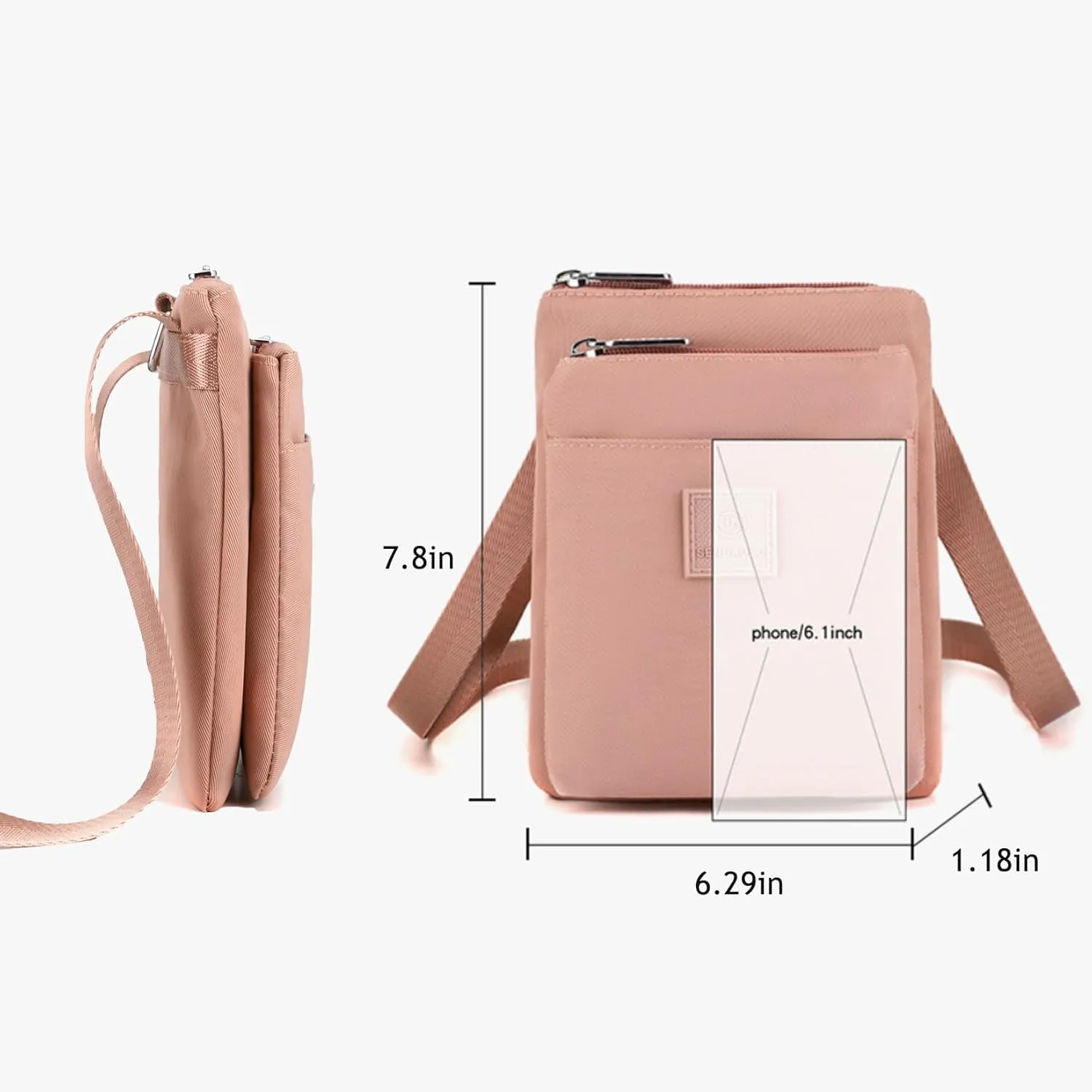 KARRESLY Small Crossbody Bags for Women Mini Waterproof Cell Phone Purse Nylon Shoulder Handbags Lightweight Casual Wallet