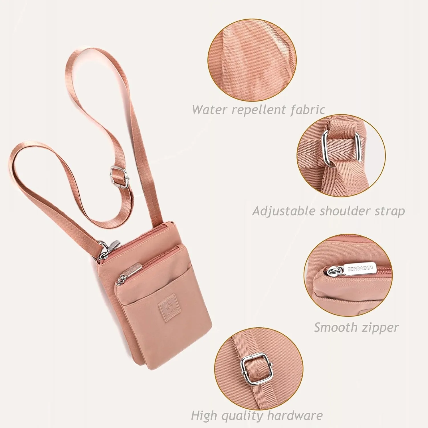KARRESLY Small Crossbody Bags for Women Mini Waterproof Cell Phone Purse Nylon Shoulder Handbags Lightweight Casual Wallet