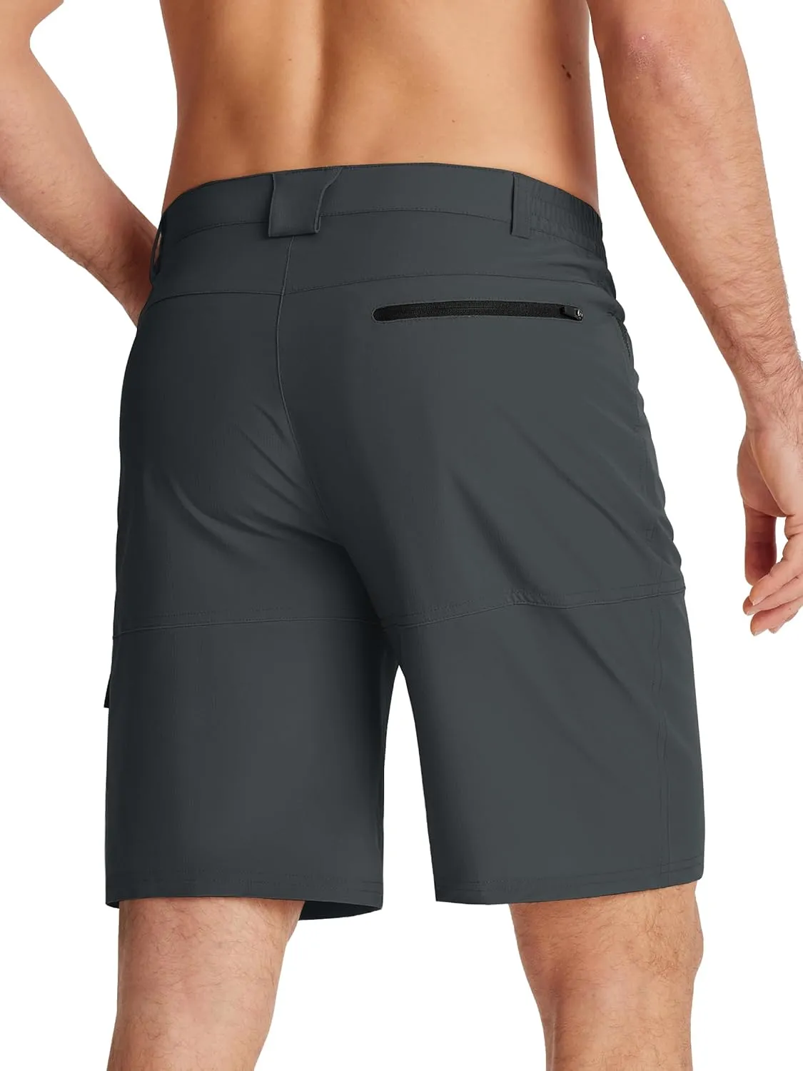KEFITEVD Men's Hiking Shorts Outdoor Casual Quick Dry Water Resistant Lightweight Cargo Fishing Tactical Shorts