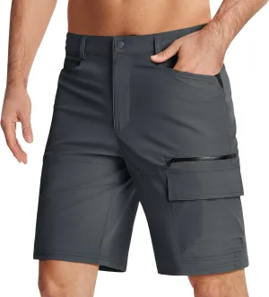 KEFITEVD Men's Hiking Shorts Outdoor Casual Quick Dry Water Resistant Lightweight Cargo Fishing Tactical Shorts