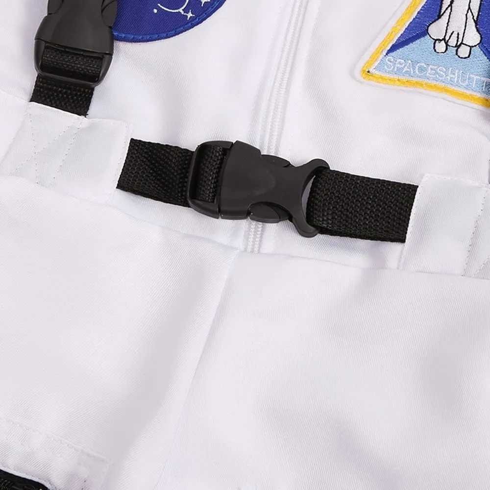 Kids Astronaut Costume NASA Space Jumpsuit for Boys Girls Space Pretend Dress up