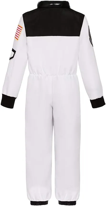 Kids Astronaut Costume NASA Space Jumpsuit for Boys Girls Space Pretend Dress up
